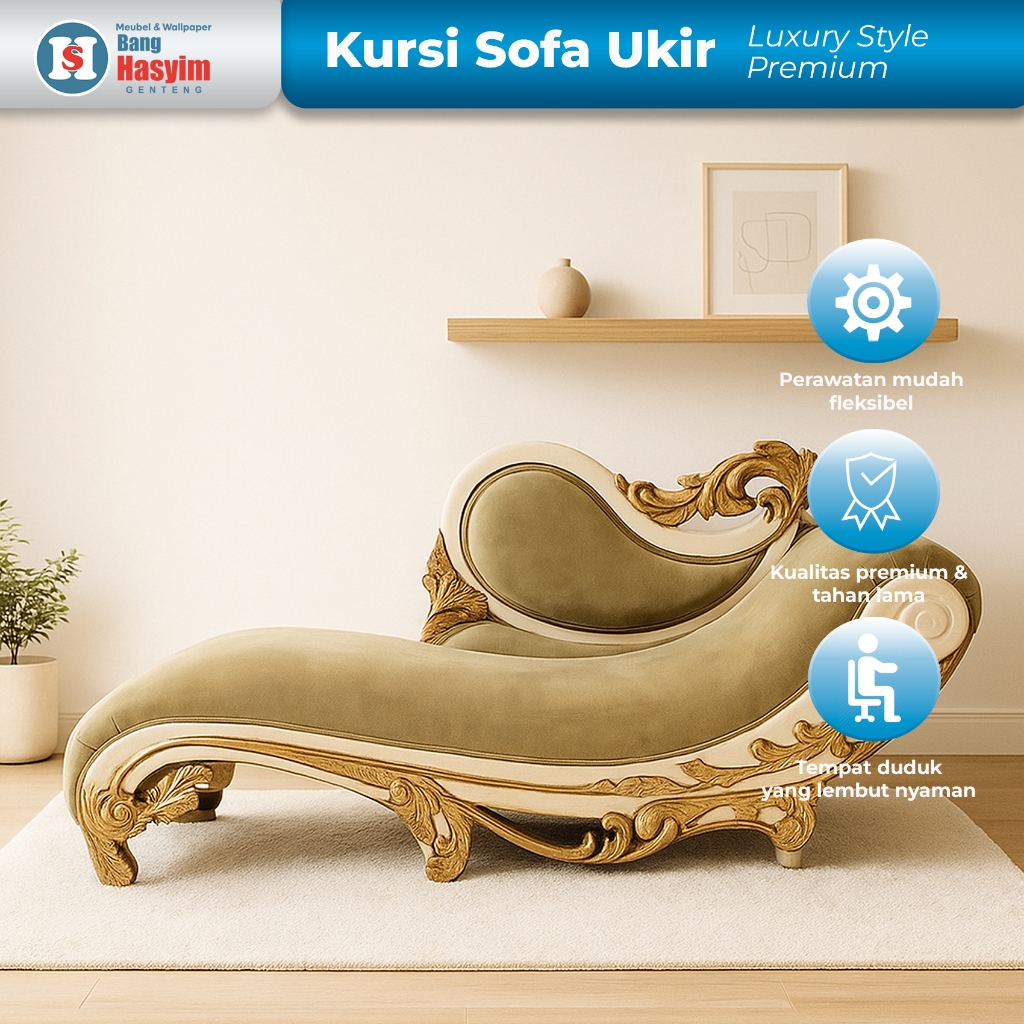 BANG HASYIM Kursi Sofa Ukir Luxury Style Premium Kursi Sofa Ukir Klasik Kursi Sofa Tamu Kursi Sofa S