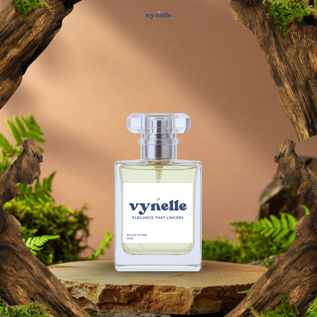 Vynelle Black Stone Oud Eau de Parfum – Parfum Pria Oud & Amber Premium