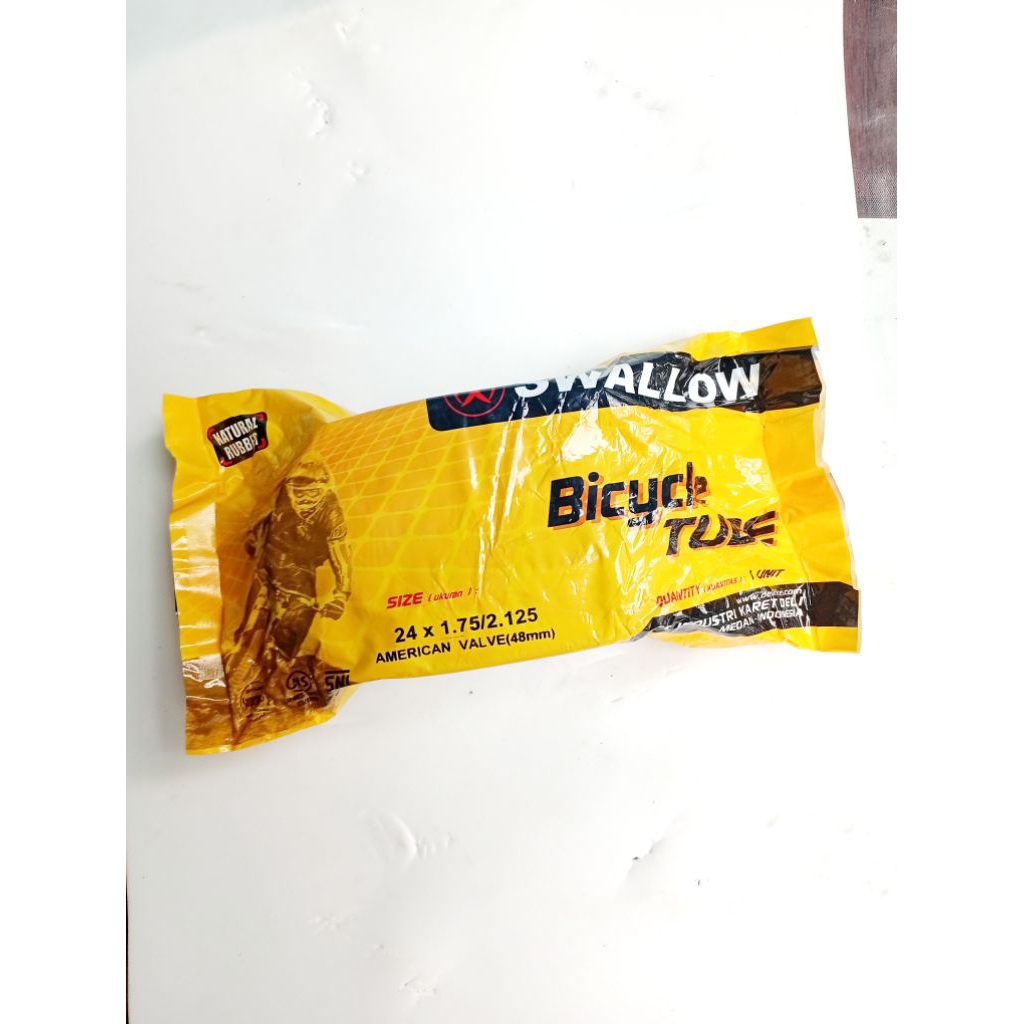 Ban Dalam Sepeda 24 X 1.75 175 - 2.125 2125 Pentil Panjang AV 48mm Original Swallow Ban Dalam 24