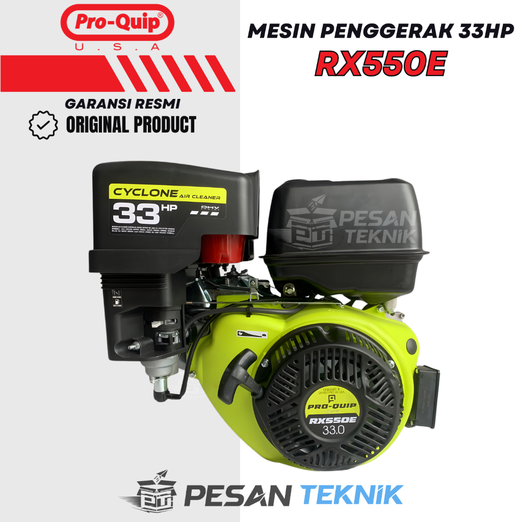 Mesin Penggerak Bensin 33HP 500cc Gasoline Engine Elektrik PROQUIP RX550E