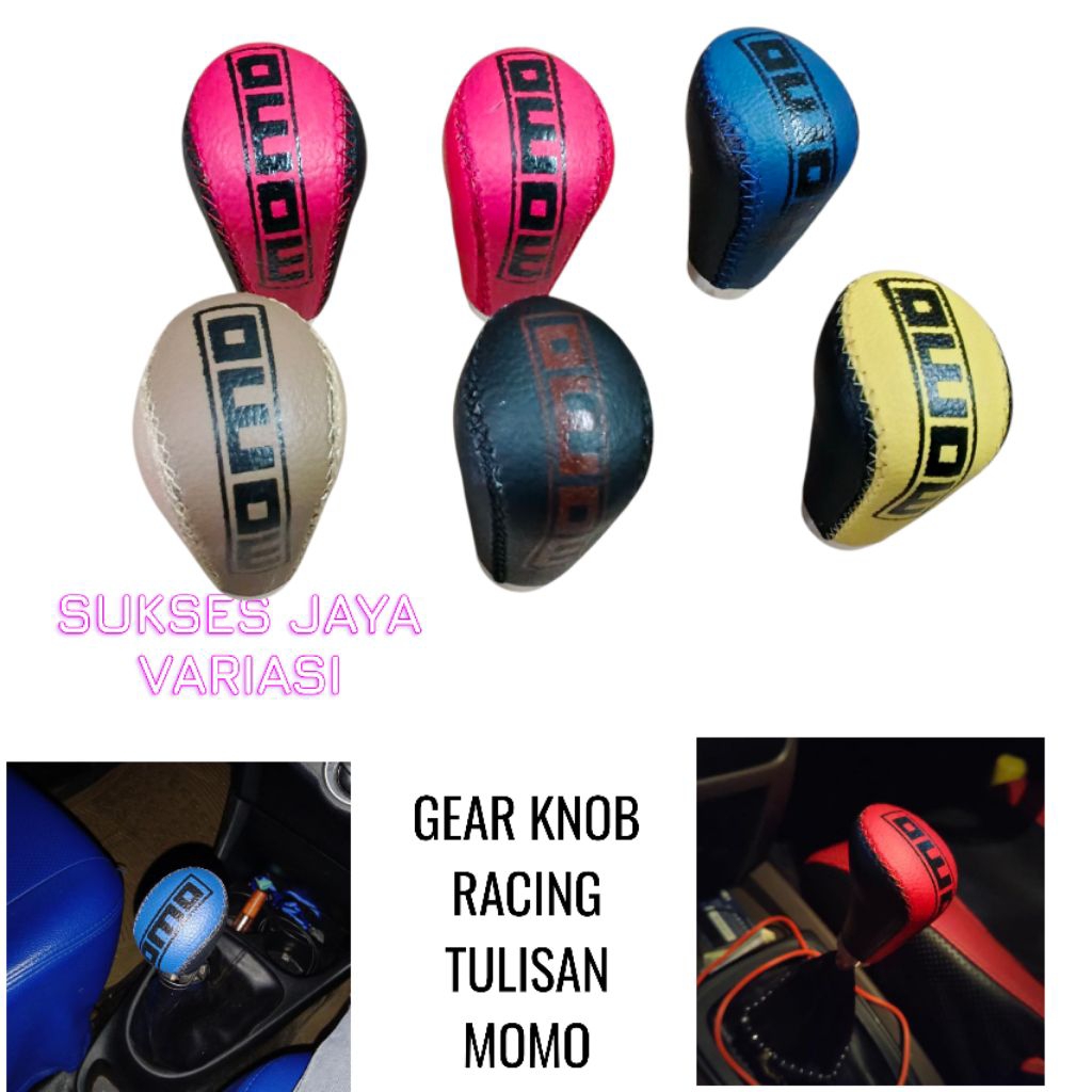 GEAR KNOB TUAS PERSNELING MOBIL RACING TULISAN MOMO