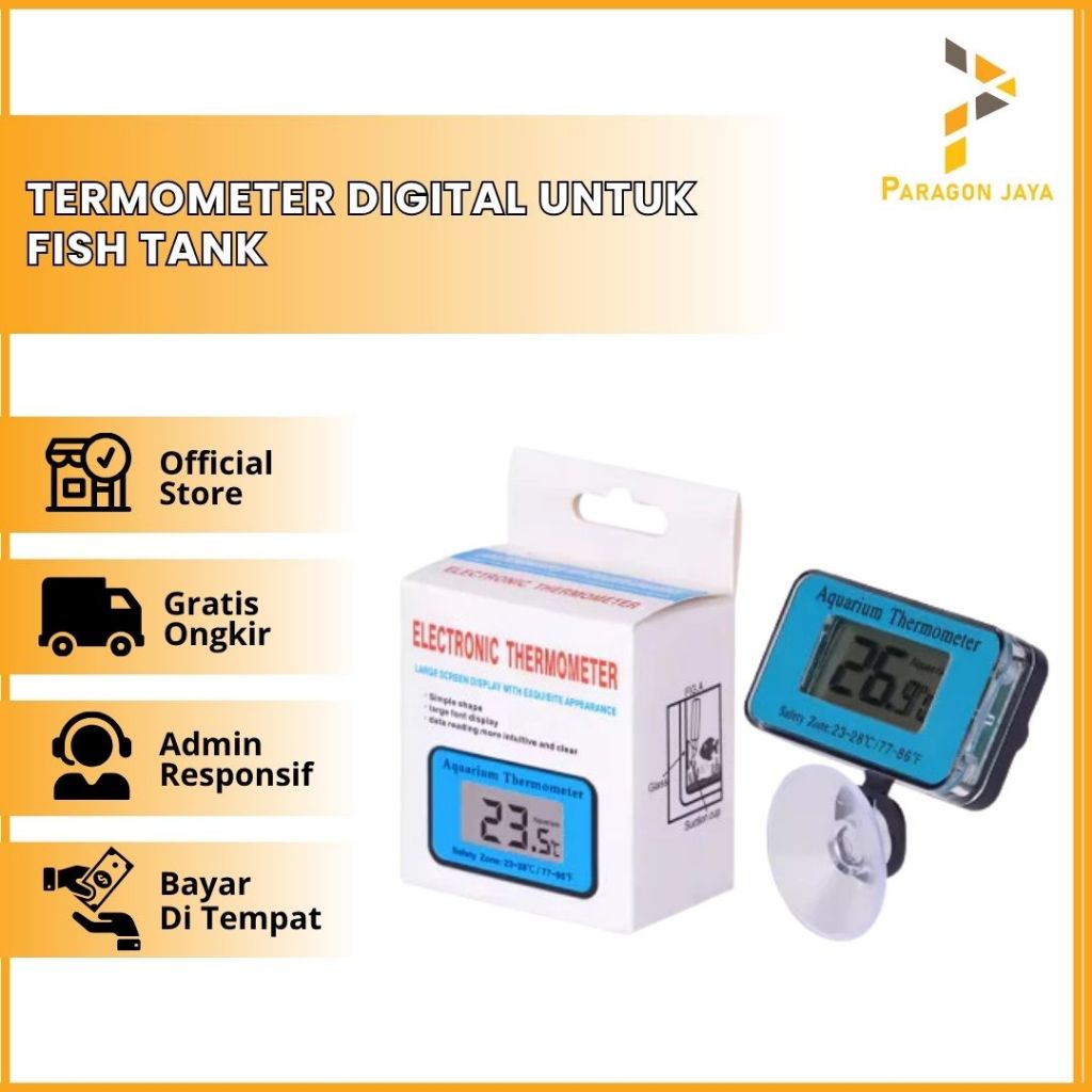 Termometer Digital untuk Fish Tank / Aquarium (Waterproof)  / Termometer Akuarium