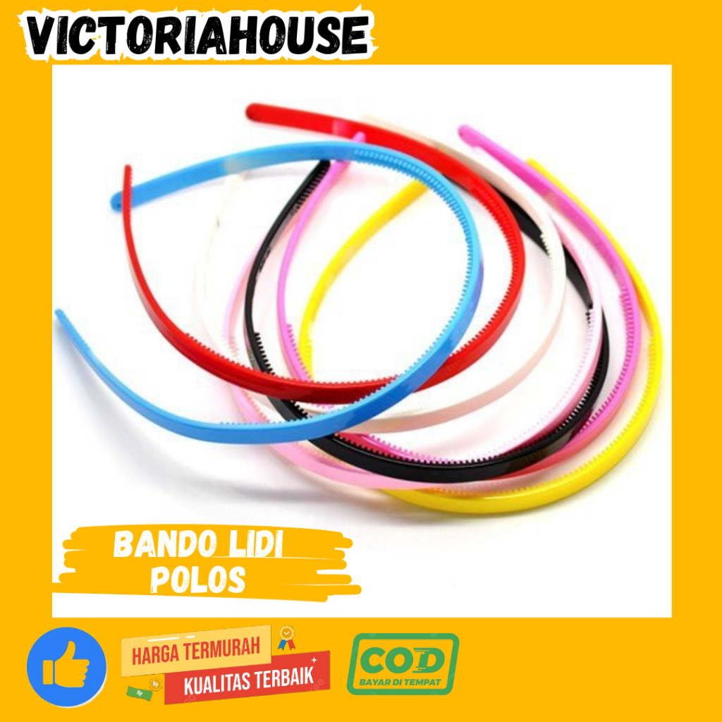 BANDO LIDI / Bando Plastik Polos / Bando Pria Dan Wanita / Bando Rambut (VC)