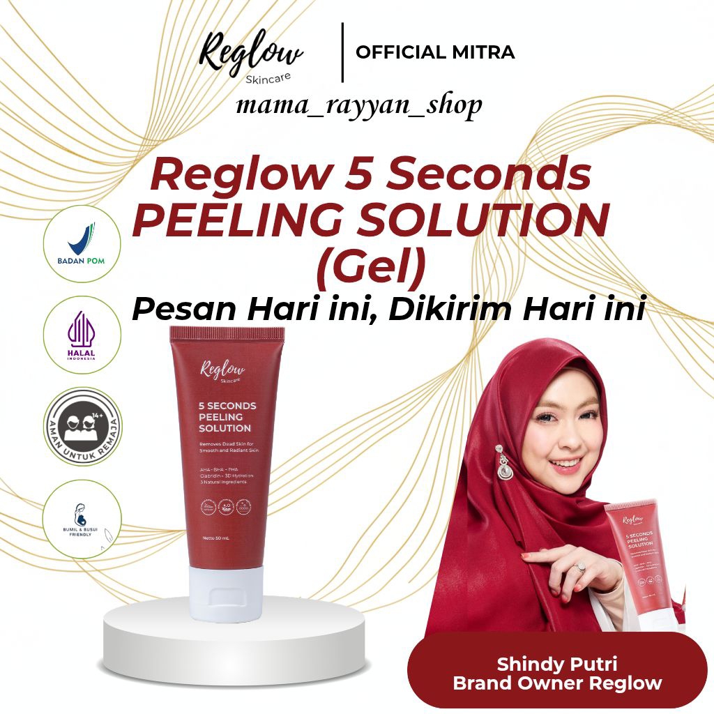 Reglow 5 Second Peeling Solution BPOM - Peeling Gel Angkat Sel Kulit Mati untuk Badan dan Wajah Halu