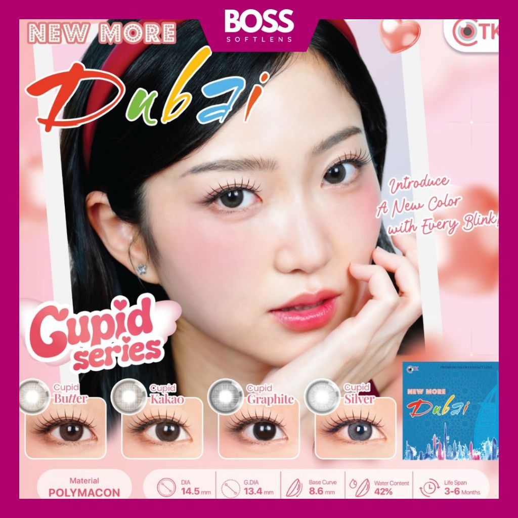 SOFTLENS NEW MORE DUBAI CUPID SERIES 14,5 MM BY CTK FREE LENSCASE / SOFTLENS DUBAI CUPID SERIES / SO