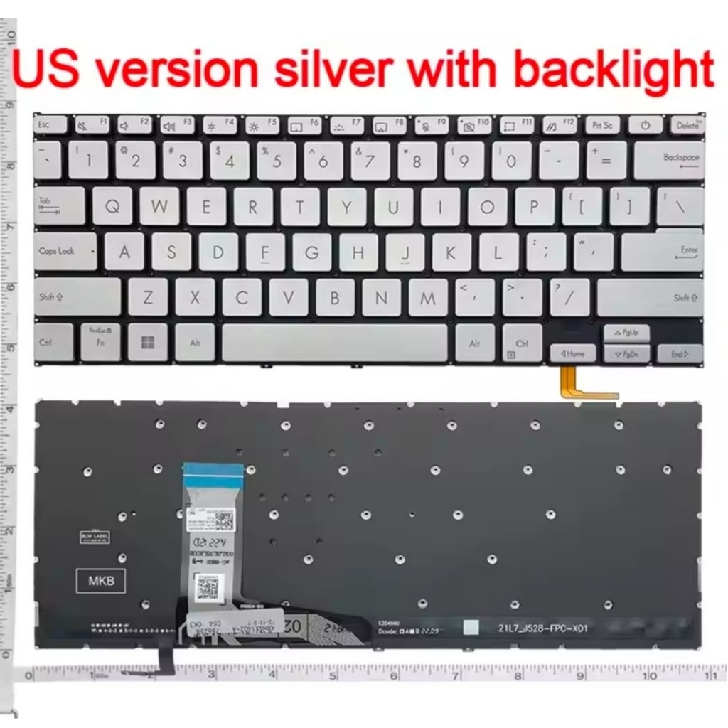 Keyboard Asus VivoBook 14 X1404 X1404Z X1404ZA A1404Z A1404ZA A1402 X1402 M1403 X1403 Backlight