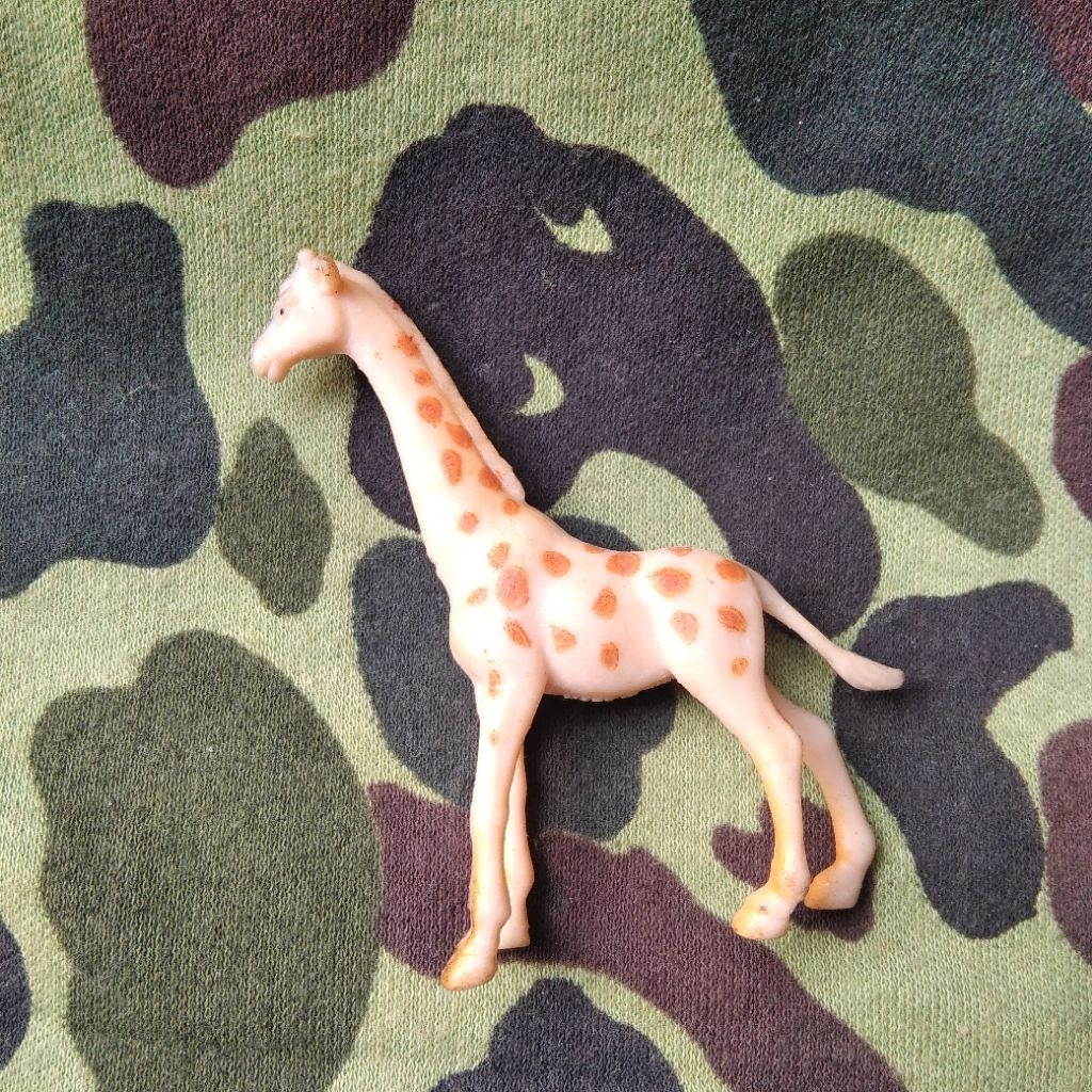 jerapah miniatur hewan diorama kebun binatang jerapah karet padat figure jerapah animal zoo