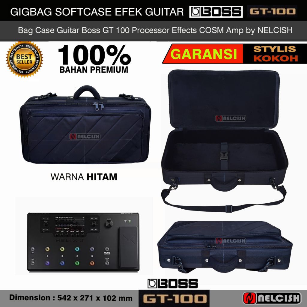 Gigbag Softcase Tas Effects Boss GT-100 Prosesor Efek Cosm Amp Guitar Efek Gitar Custom NELCISH