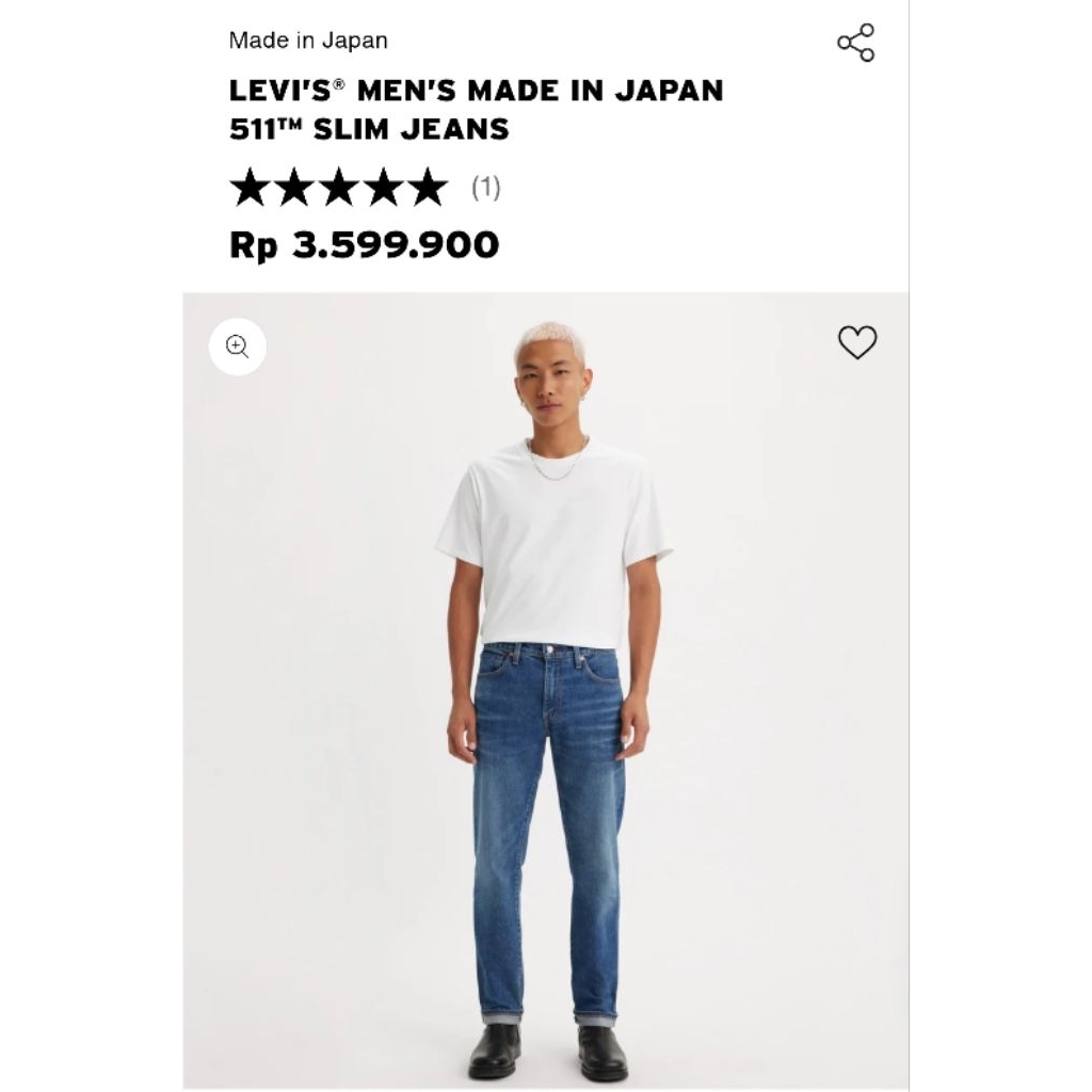 NEW ARRIVAL Lev i 's LS & CO  511 Slimfit Jeans - Japan Selvedge