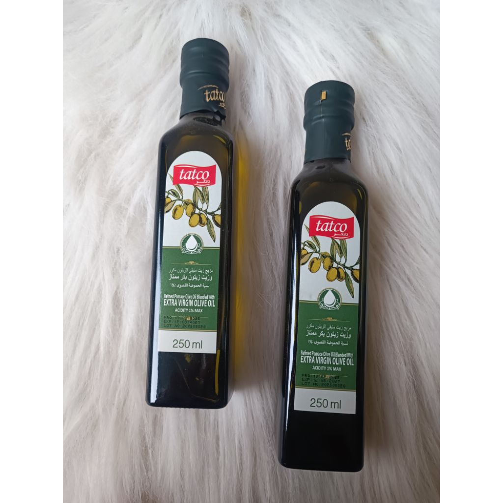 minyak zaitun tatco virgin olive oil botol kaca 250 ml ori Madinah