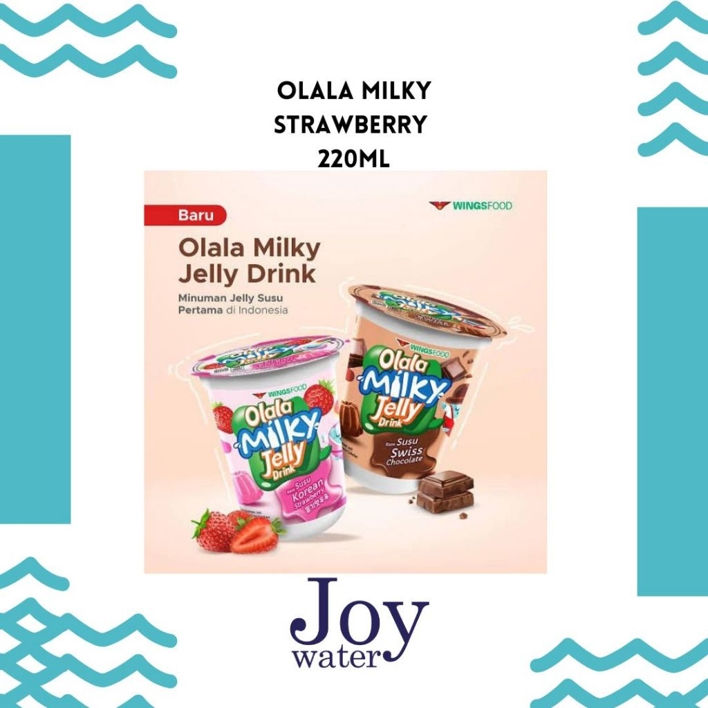 Olala Milky Jelly Drink Rasa Susu Strawberry