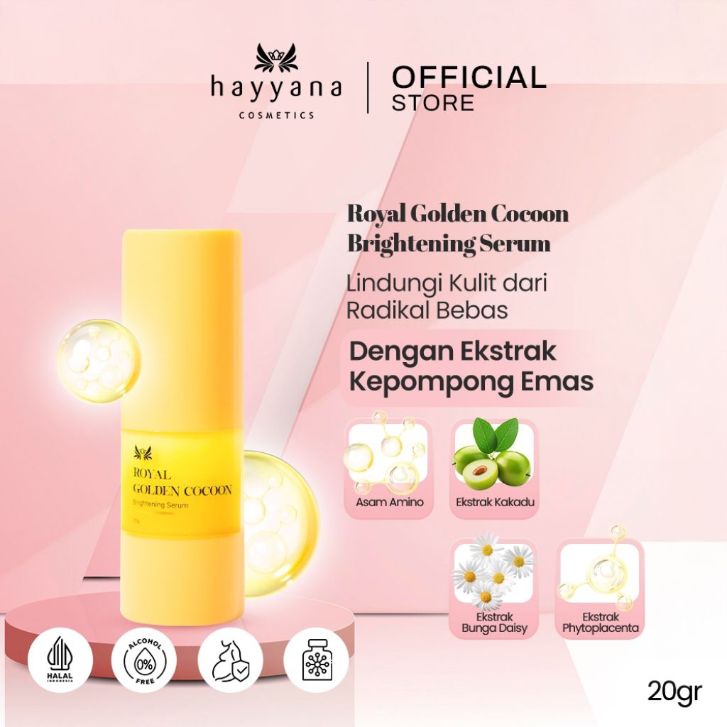 HAYYANA BRIGHTENING SERUM - SERUM WAJAH - MENUTRISI DAN MENGURANGI FLEK HITAM PADA WAJAH
