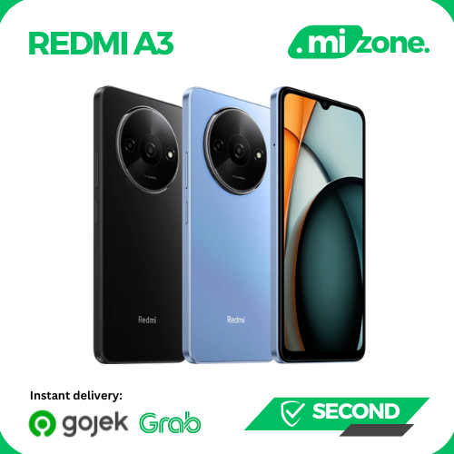 (HP BEKAS) Redmi A3 Second Smartphone Mediatek Helio G36 Layar Dot Drop 6.71 inch 8MP Dual AI Kamera