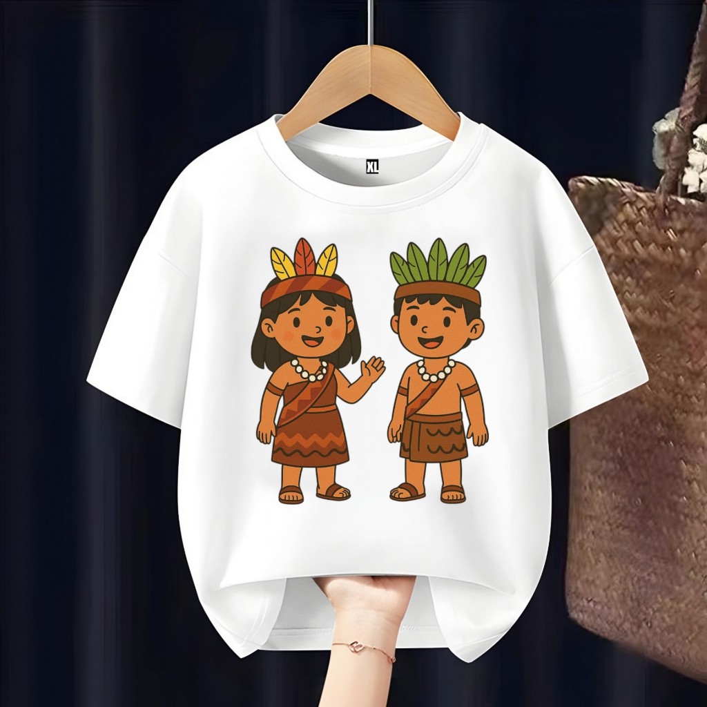 BAJU KAOS ANAK KOTEKA PAKAIAN ADAT PAPUA FREE CUSTOM NAMA