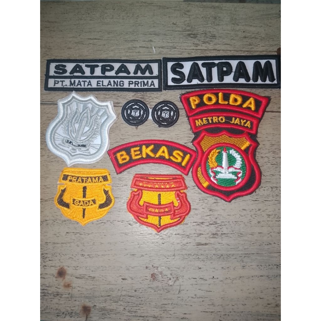 Set Bordir Atribut Satpam – Lengkap Logo, Nama, dan Badge