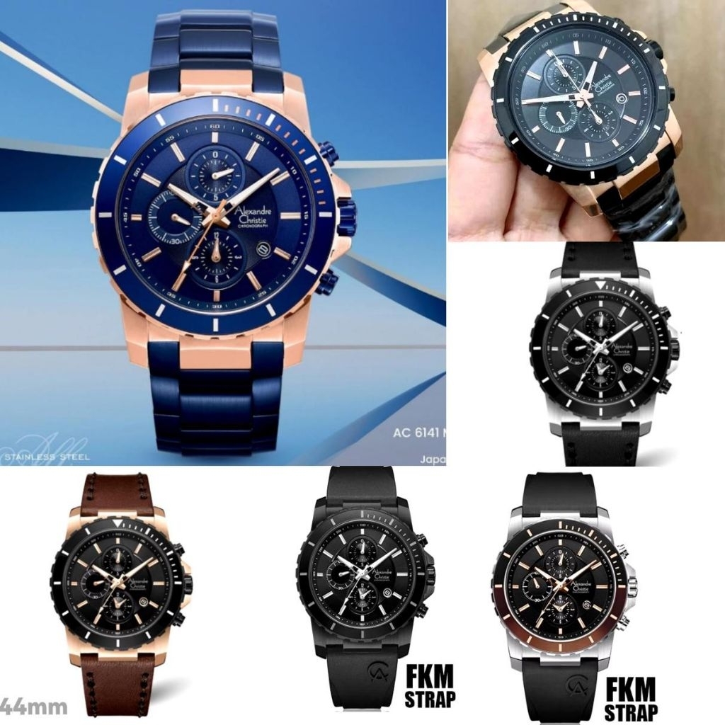 AC 6141 JAM TANGAN  PRIA ALEXANDRE CHRISTIE AC6141 PRIA / AC 6141  / 6141 RANTAI ORIGINAL AC 6141