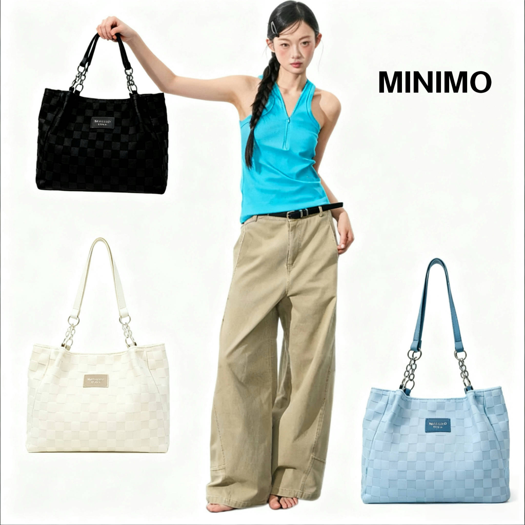 Squary Bag Tas Puffy Dakron Silver Glossy