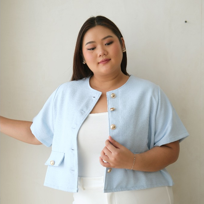 Tweed Blazer | Blazer Wanita | Mid | Plus | Jumbo | Big Size | COCO Uptown Collection