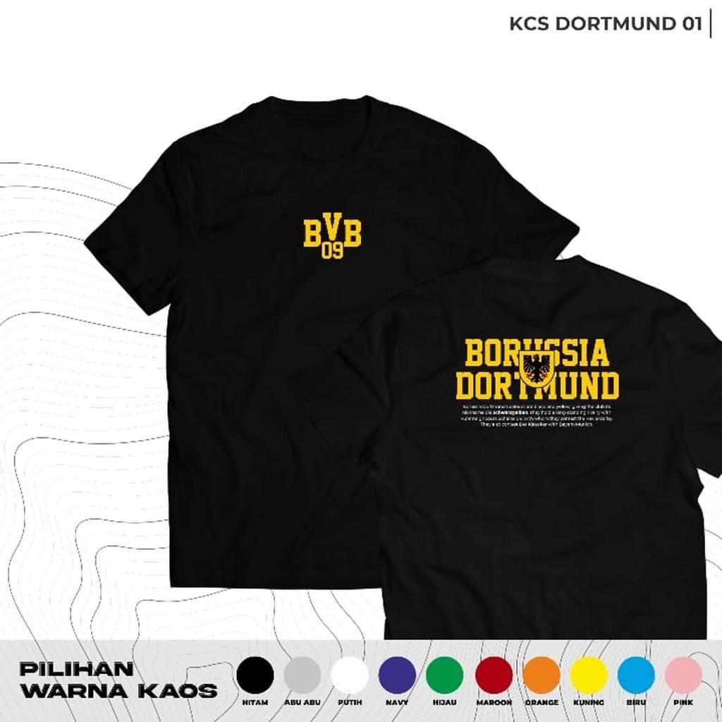Kaos Sepak Bola Borussia Dortmund BVB Hitam Lengan Pendek