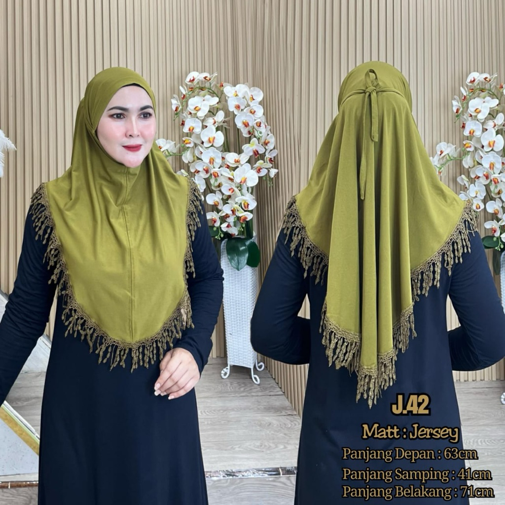 AJE ZAS - J.42 Hijab Daili Tanpa Ped Bahan Jersey