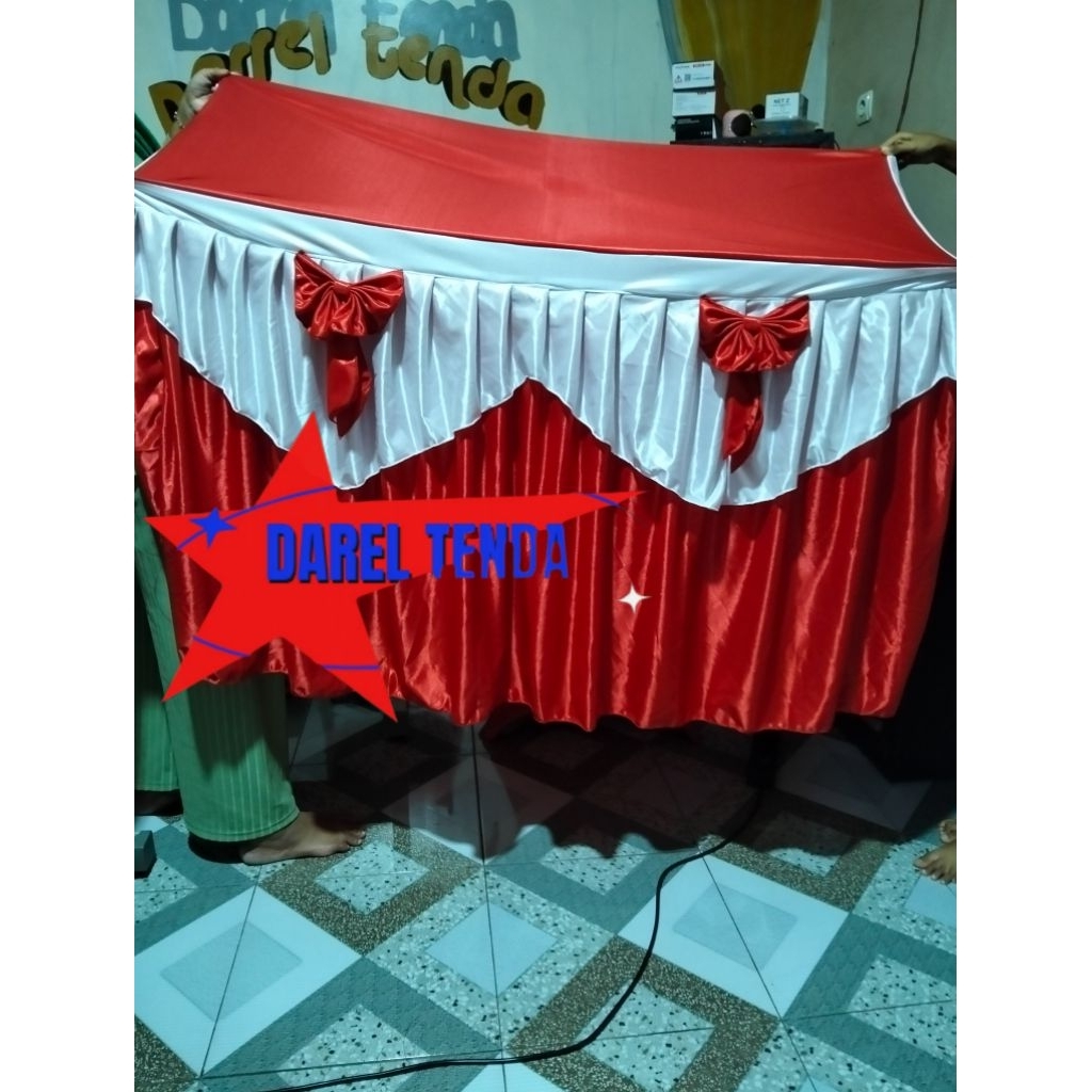 cover meja persegi ukuran 120x70x75