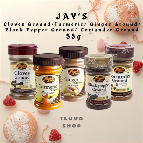 JAY'S CLOVER GROUND / TURMERIC / GINGER GROUND / BLACK PEPPER GROUND / CORIANDER GROUND 55g