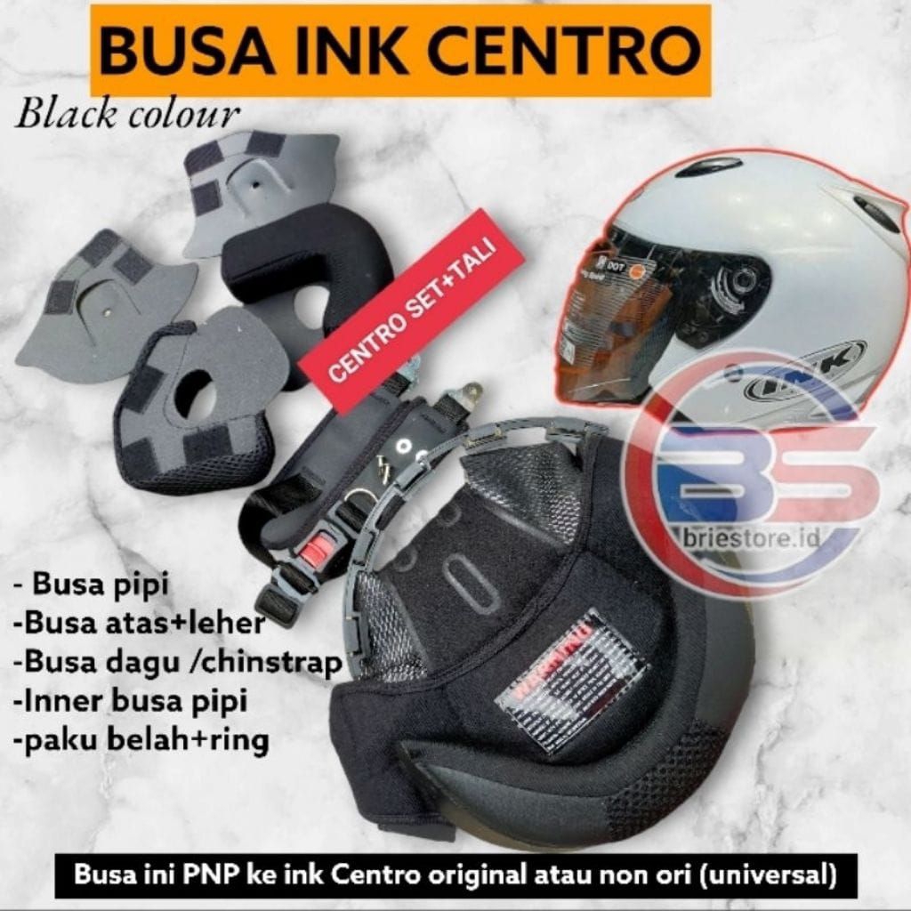 BUSA HELM INK CENTRO FULLSET INK CENTRO HITAM/NAVY FREE TALI M L S XL