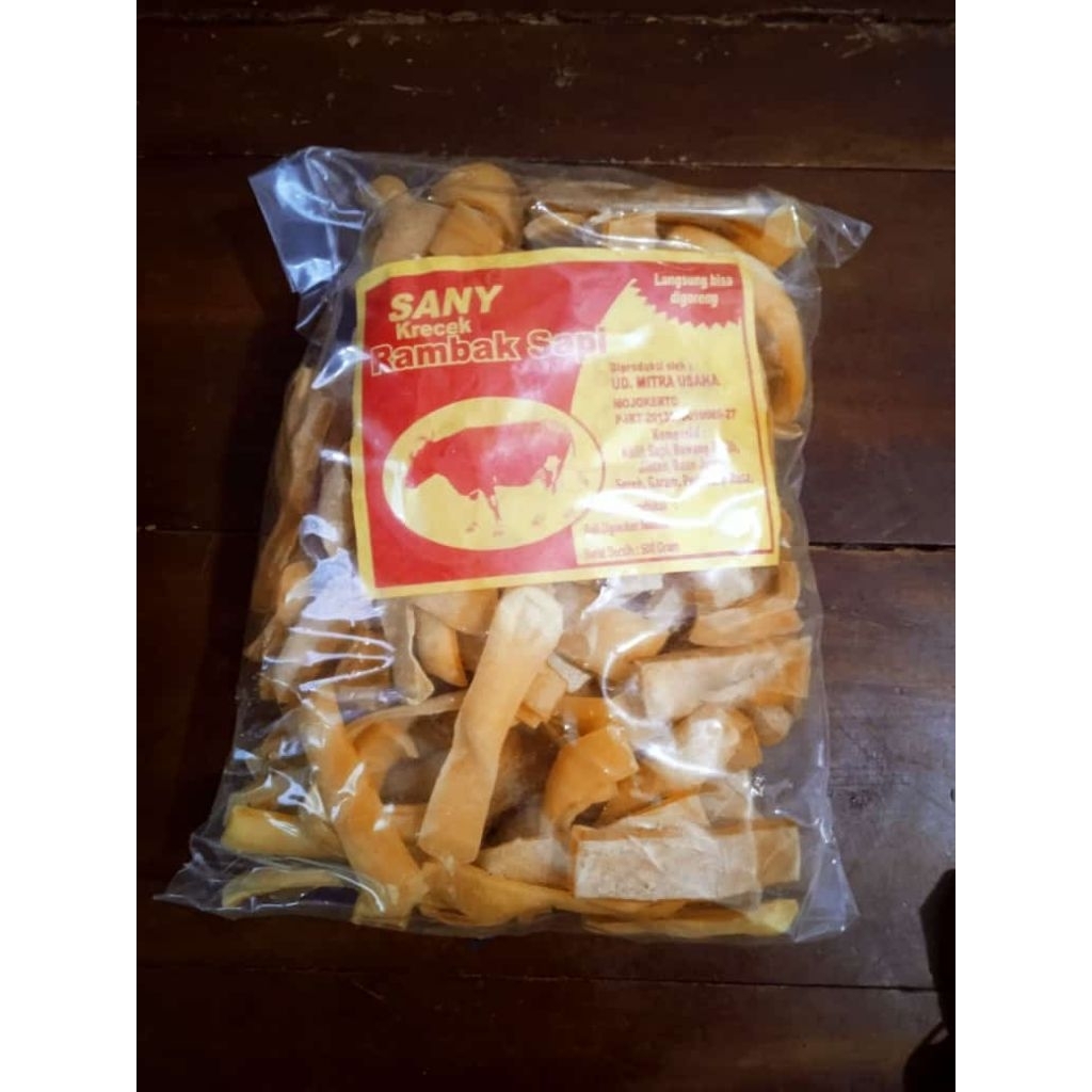 kerupuk rambak mentah, kerupuk kulit sapi mentah