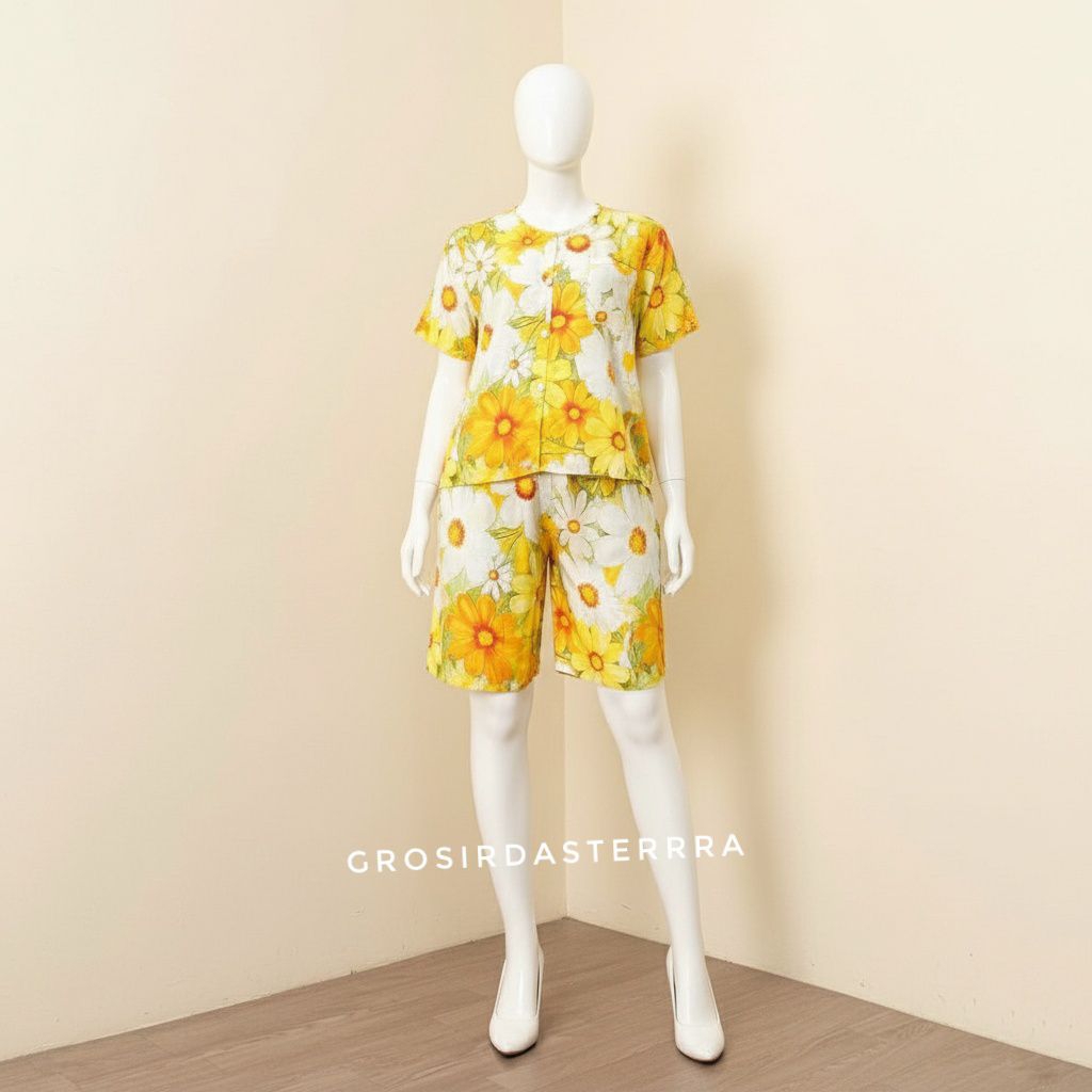 sesil setelan rayon/oneset rayon homedress rayon setelan kulot setelan tunik piyama rayon