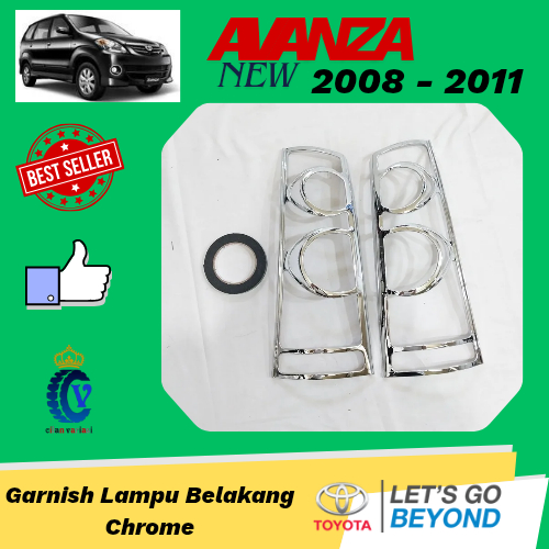 Garnish List Lampu Belakang Avanza New VVTi Xenia Chrome 2008 - 2011