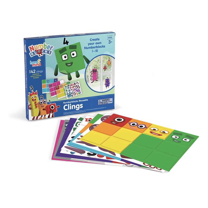 Hand2Mind Numberblocks 1-10 Clings Create Numberblocks 1–10 Characters Using Reusable Stickers, Stik