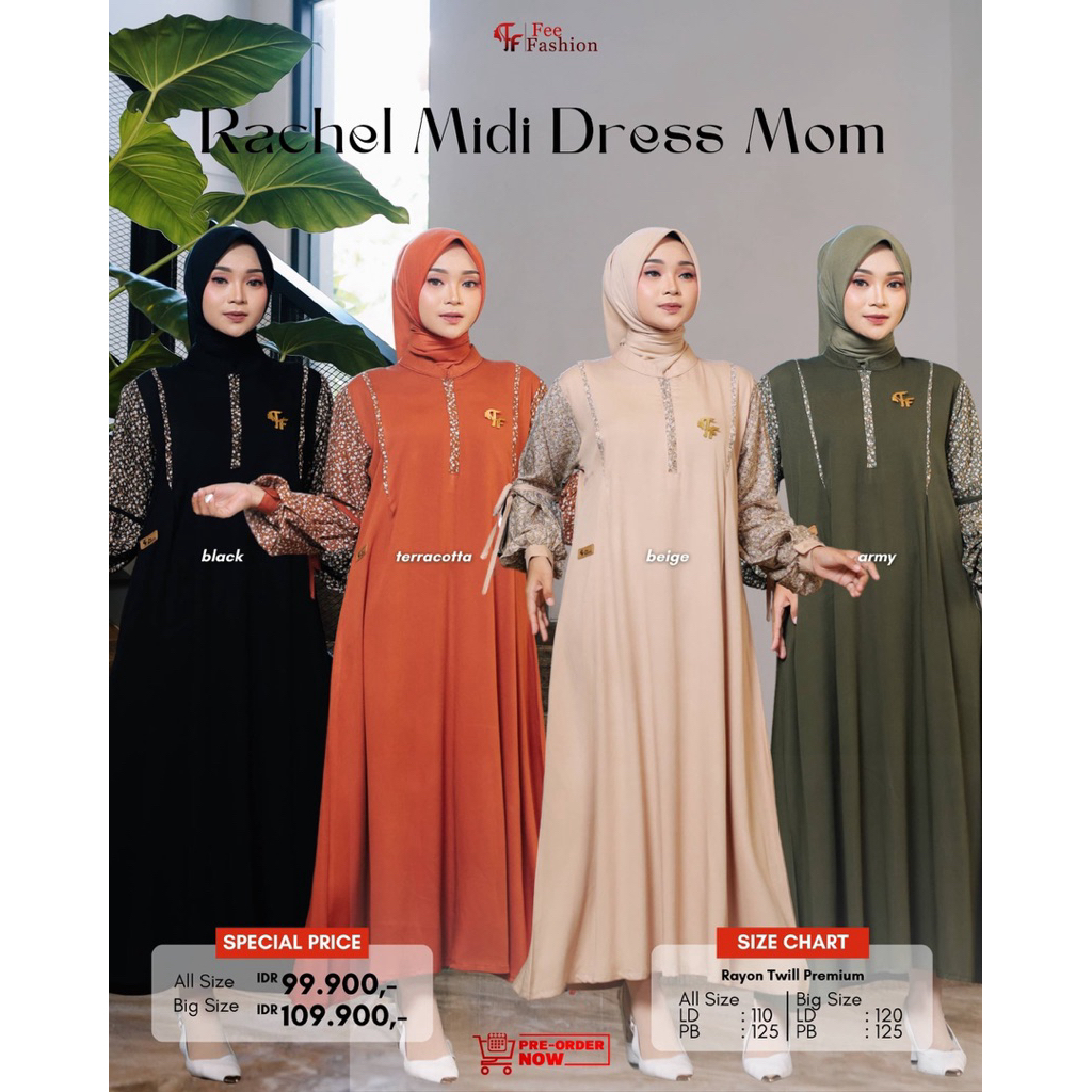Fee Fashion - Dress / Midi Dress / Gamis / Rachel Midi Dress Fee Fashion