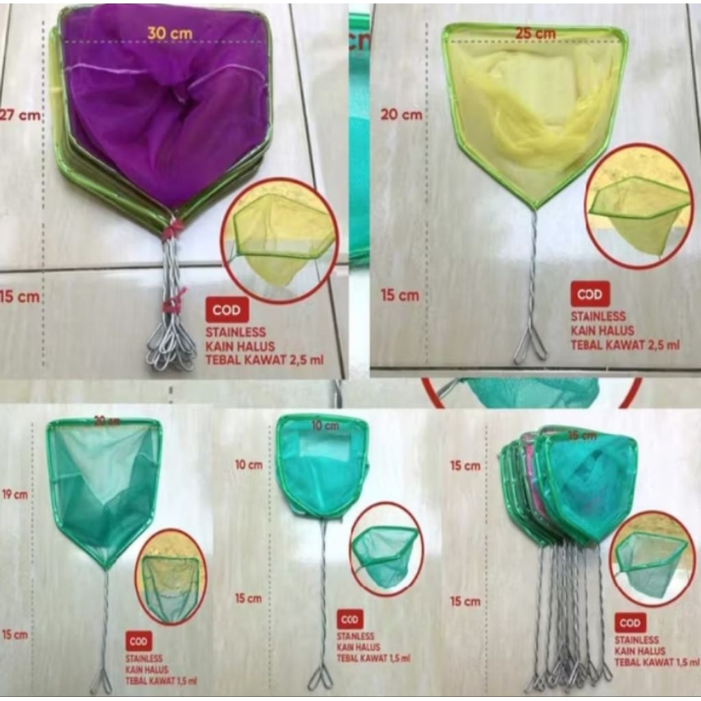 SEROKAN IKAN UKURAN 10 15 20 25 30 40 cm SESER KUTIR BAHAN LEMBUT BERKUALITAS SEROKAN HIAS KECIL DAN