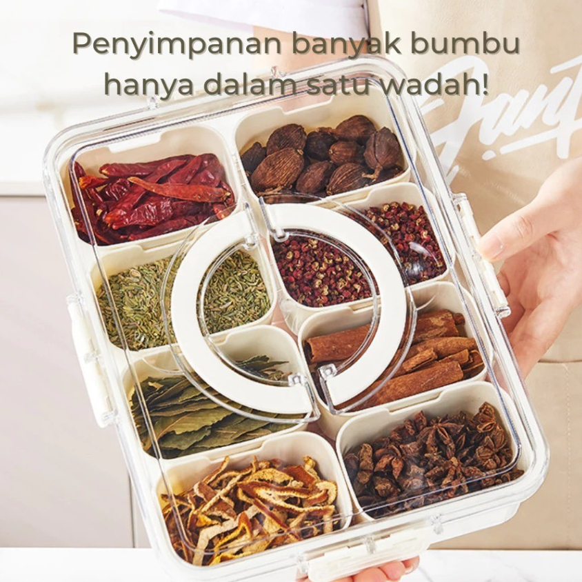 KEEP FRESH Kotak Penyimpanan Makanan Storage Toples Box Kulkas Dengan Sekat Untuk Buah Sayur