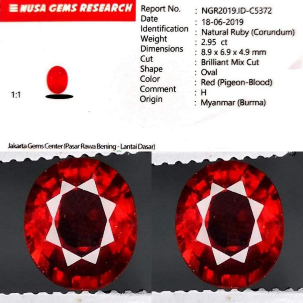 batu Permata ruby Burma cutting Super Mewah Termurah Super Crystal HQ asli Memo NGR