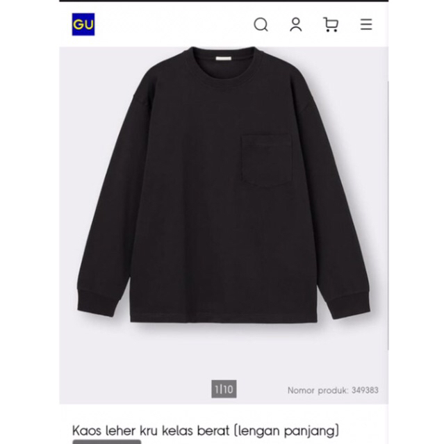 kaos Uniqlo U GU long sleeve Tshirt GU Uniqlo U pocket