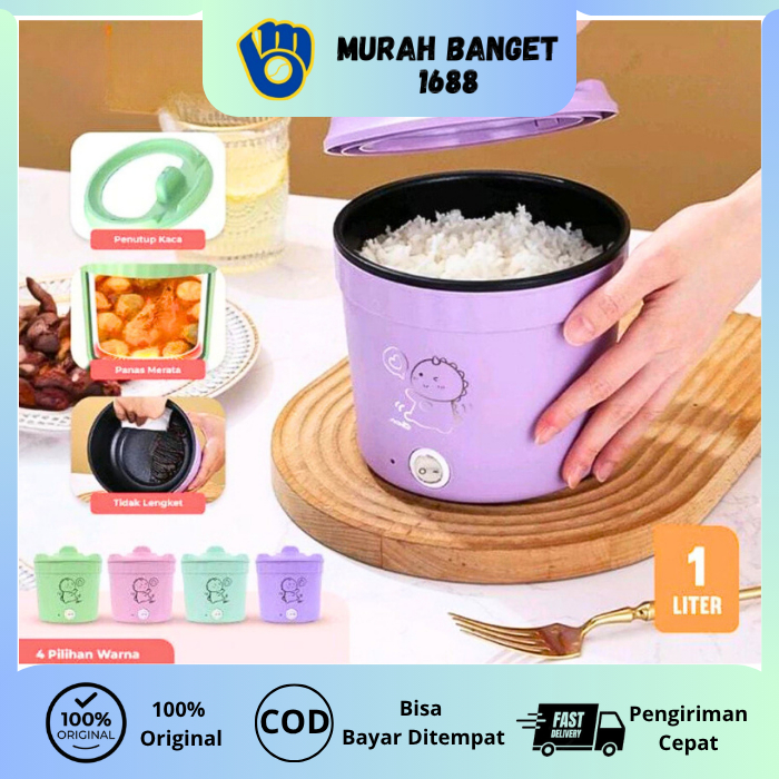 [COD]Mini Rice Cooker / Panci Listrik Serbaguna / Panci Anti Lengket / Portable Fry Pan Bisa Penanak