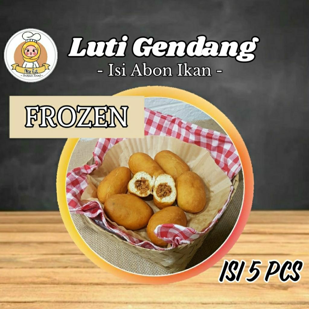 [Khusus Batam] Luti Gendang Isi Abon Ikan Pedas Frozen Isi 5 Pcs. Frozen Food Halal Khas Anambas, Ke