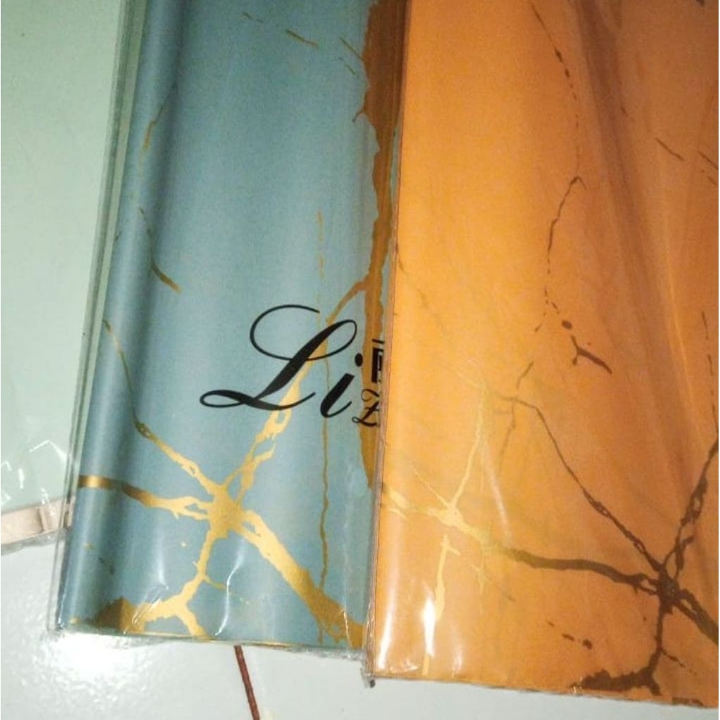 Kertas Buket Marble Cellophane waterproof 58x58cm