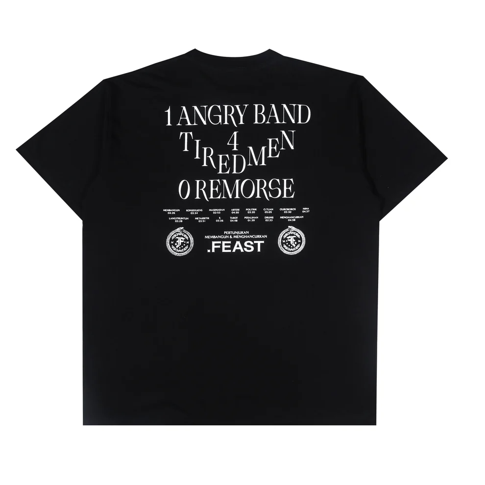ASLI Kaos Tshirt FEAST - TRACKLIST | .Feast Official Merchandise