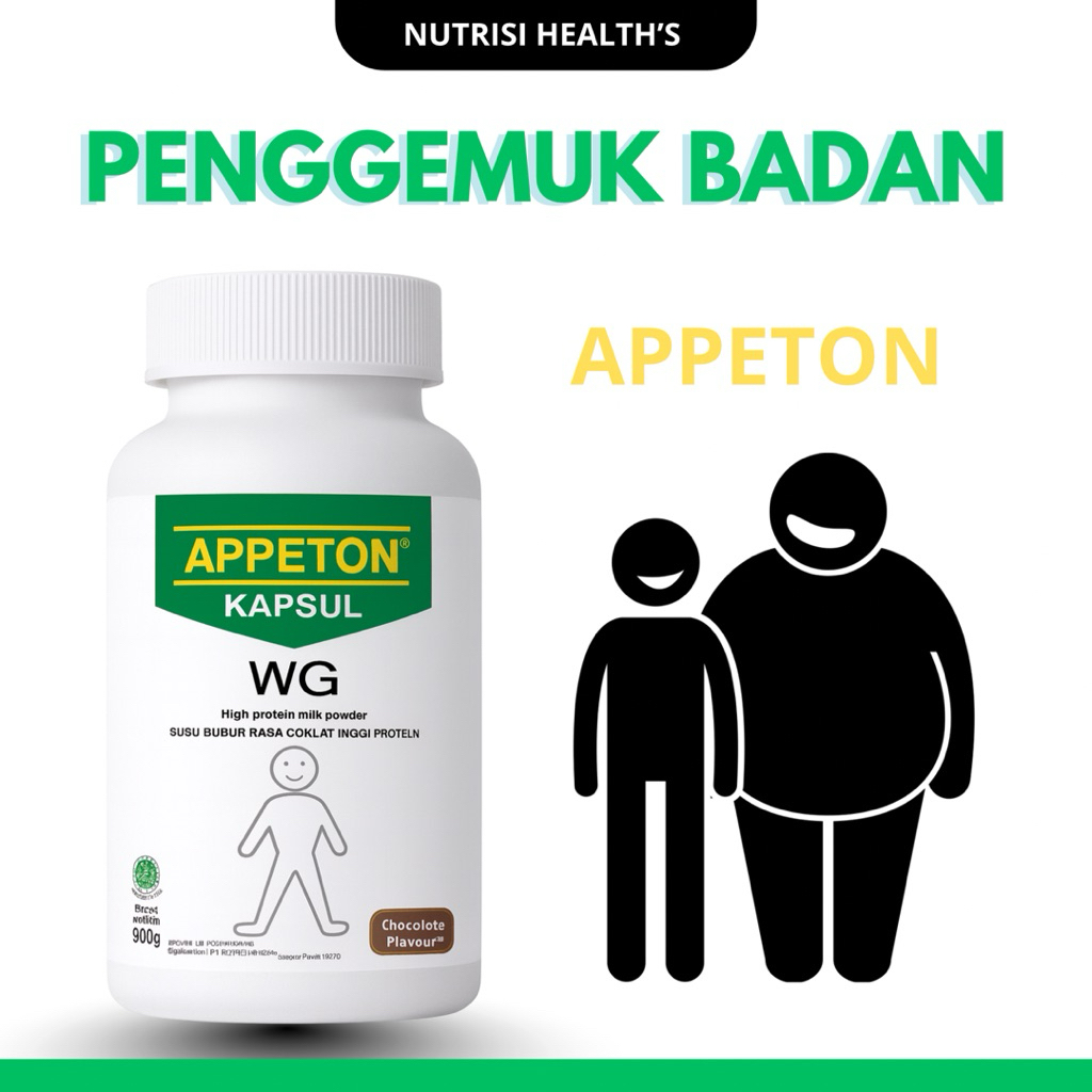 COD APPETON KAPSUL - SUPLEMEN TAMBAH BERAT BADAN IDEAL 2-3kg seminggu permanen - Aman Tanpa Efek Sam