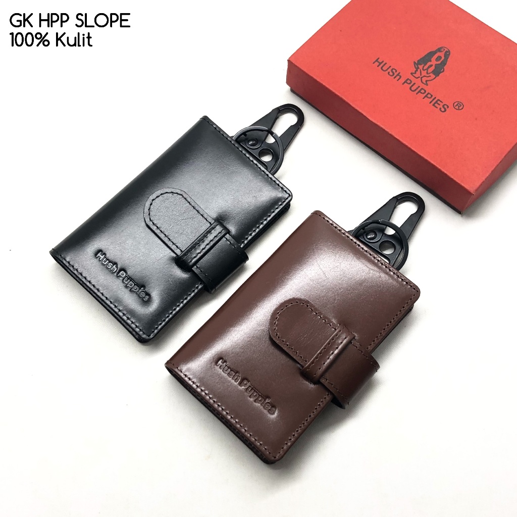 DOMPET STNK GANTUNGAN KUNCI MOBIL MOTOR KENDARAAN HUSH PUPPIES SLOPE SERIES KULIT ASLI PREMIUM