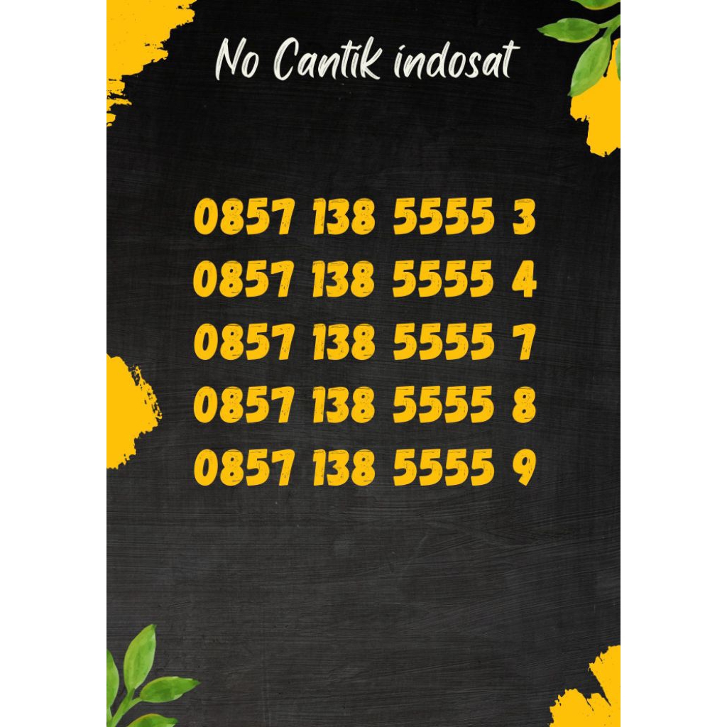 NO CANTIK INDOSAT kuarted 5