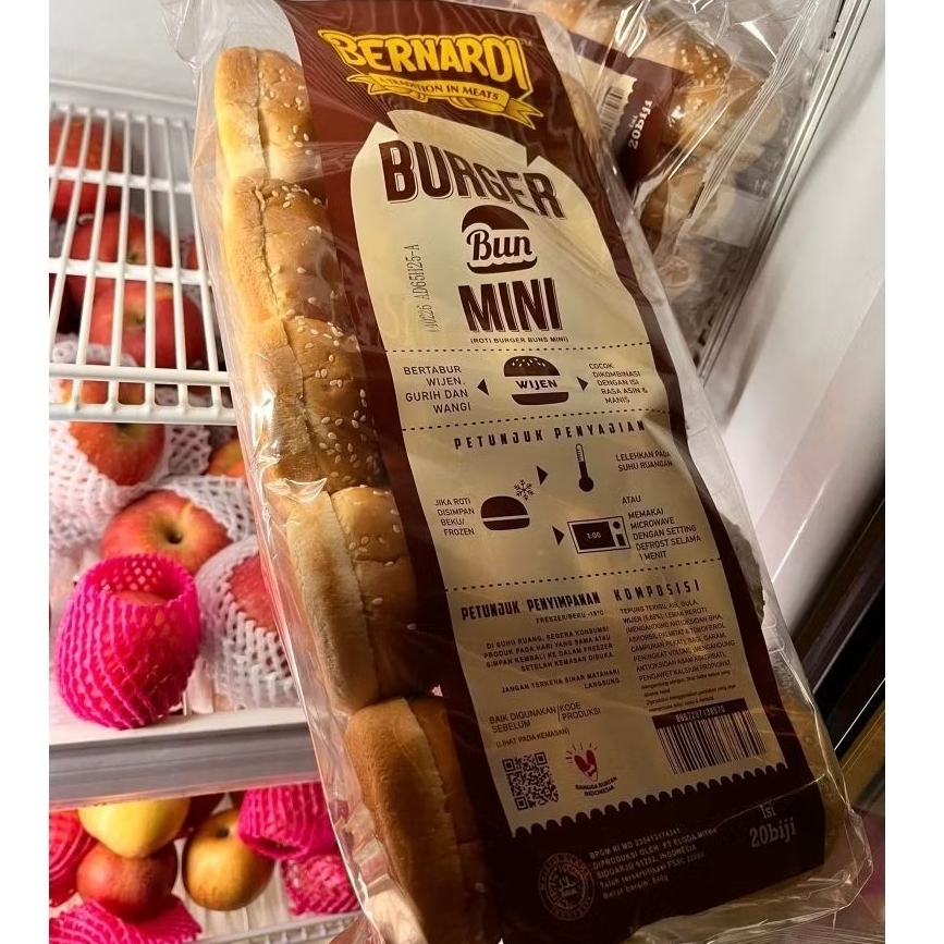 roti burger Bernardi wijen isi 20/ Bernardi roti burger wijen mini isi 20