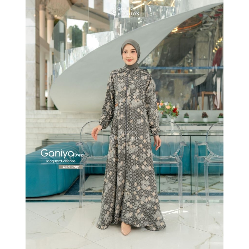 NEW~ GANIYA DRESS GHINA FASHION Gamis Motif Premium