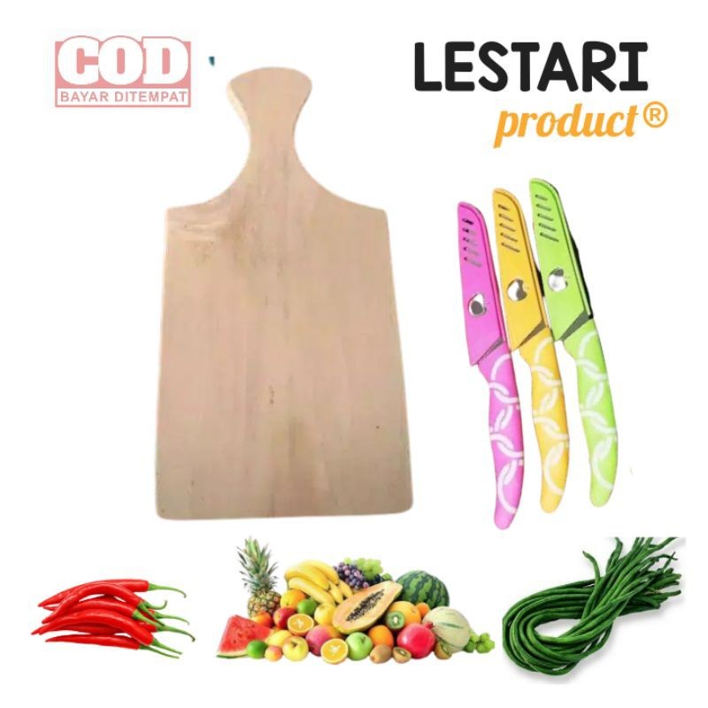 SET TALENAN DENGAN PISAU BUAH/TALENAN KAYU/PISAU APEL/PISAU BUAH/TALENAN GAGANG/SET TALENAN KAYU