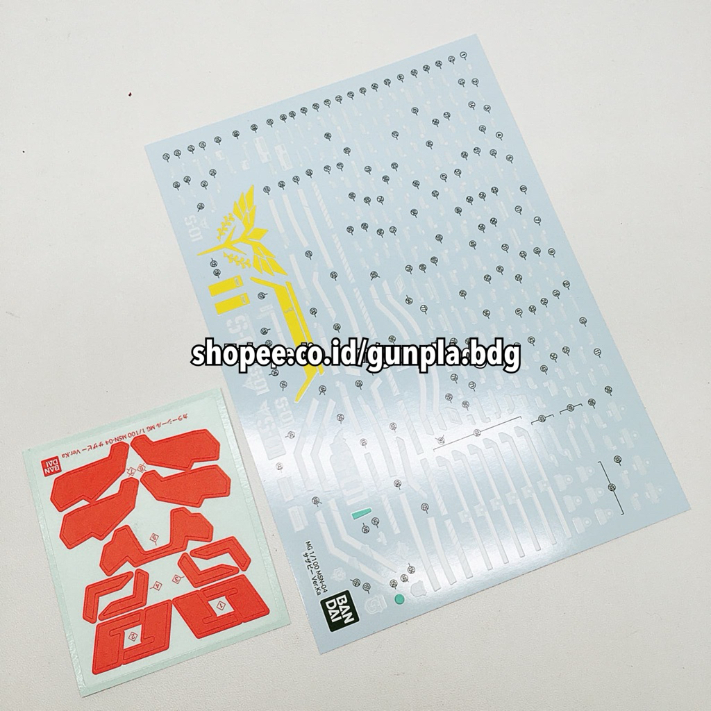 Bandai MG Gundam Sazabi Part Water Decal + Stiker
