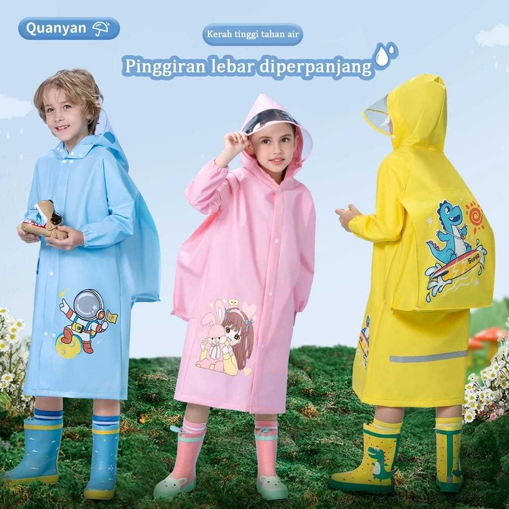 JAZ HUJAN ANAK KARAKTER TERBARU MOTIF KUROMI BAHAN TEBAL PREMIUM