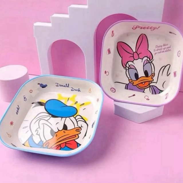 MELAMIN piring mewah kotak persegi mike premium melamine gede karakter mickey mouse melamin