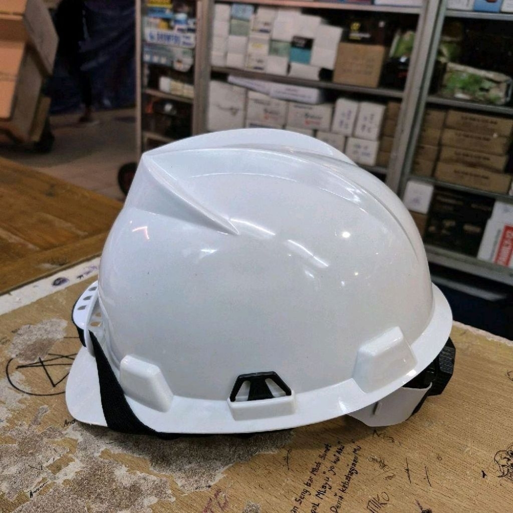 Helm Safety Proyek Berstandar SNI / Helm Kerja Proyek Putih - SNI